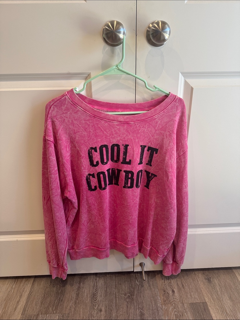 Cool It Cowboy Pink Crewneck Sweatshirt